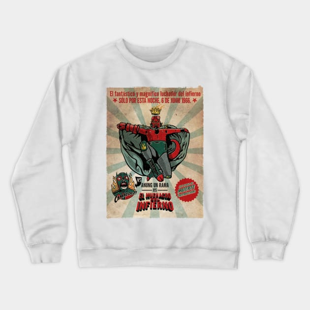 El muchacho del infierno Crewneck Sweatshirt by demonigote